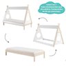 Cama Infantil Montessoriano Cabana Cherokee Natural/Branca - Casatema - 3