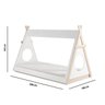 Cama Infantil Montessoriano Cabana Cherokee Natural/Branca - Casatema - 4