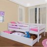 Cama Infantil c/ Grade de Proteção e Gavetão ou Cama Auxiliar - Meninas - Casatema - 1