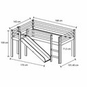 Ver imagem 4 de Cama com Escorregador Transversal Compacta - Para Quartos Pequenos - Tenda Castelo Lilás - Casatema