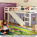 Ver imagem 2 de Cama com Escorregador Transversal Compacta - Para Quartos Pequenos - Tenda Castelo Lilás - Casatema