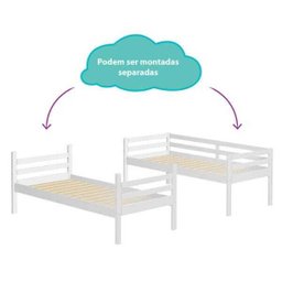 Beliche Teen Play com Cama Auxiliar Escorregador/ Escada Lateral e Lousa - Madeira Maciça - Casatema - 5