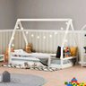 Cama Infantil Montessoriano com Telhado Vi Branco - Casatema - 1