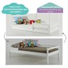 Cama Infantil Montessoriano com Telhado Vi Branco - Casatema - 2