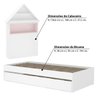 Bicama Casinha Atenas com Baú, Nicho e Led Branco/Rosa - Casatema - 4