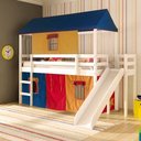 Ver imagem 1 de Cama Infantil com Escorregador, Tenda e Telhado Casatema