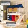 Cama Infantil com Escorregador, Tenda e Telhado Casatema - 2