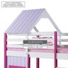 Telhado para Cama Infantil Kinder - Madeira Maciça e MDF - Laca Lilás Claro / Branco Gelo - 2