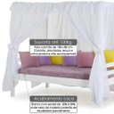 Ver imagem 3 de Cama Infantil Prime com Dossel Mosquiteiro Proteção Completa - Madeira Maciça - Casatema