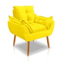 Ver imagem 3 de Kit 2 Poltrona Opala Puff Descanso para Os Pés:amarelo