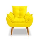 Ver imagem 2 de Kit 2 Poltrona Opala Puff Descanso para Os Pés:amarelo