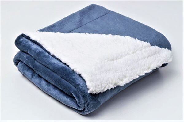 Cobertor de Bebe Berço Azul Indigo Sherpa 1,10x90Cm Sultan - 1