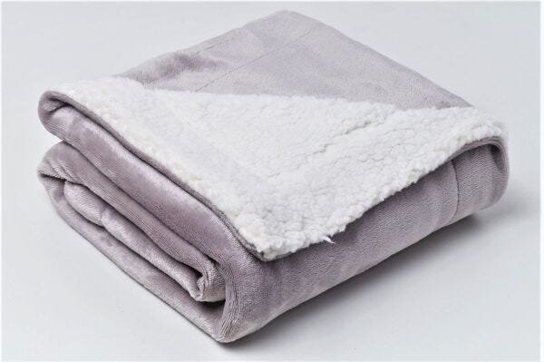 Cobertor de Bebe Para Berço 1,10x90cm Sherpa Cinza Sultan - 1