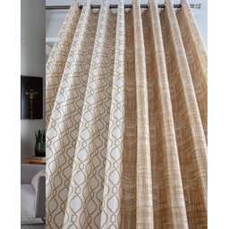 Cortina Para Sala Bege 4,00x2,50m Com Ilhoses Equador Sultan - 2