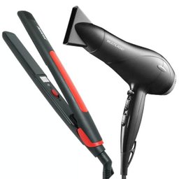 Kit Secador de Cabelo Profissional 2000W Ar Quente e Frio + Chapinha Prancha Alisadora Cerâmica  - 1