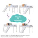 Ver imagem 4 de Cama Infantil Prime com Escorregador Tobogã Cinza e Tenda Casatema