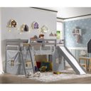 Ver imagem 1 de Cama Infantil Prime com Escorregador Tobogã Cinza e Tenda Casatema