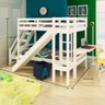 Beliche Teen Play com Escorregador Transversal Escrivaninha/ Escada Lateral - Madeira Maciça - 5