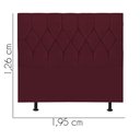 Ver imagem 3 de Cabeceira Estofada Istambul Capitonê 195cm King Size Box Quarto Suede Bordô - Gat Magazine