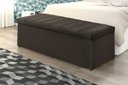 Ver imagem 2 de Calçadeira Baú Vitoria 138 cm Suede Marrom Claro