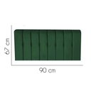 Ver imagem 2 de Painel Estofada Kiara 90cm Solteiro Box Quarto Suede Verde - Gat Magazine