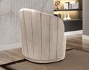 Ver imagem 4 de Poltrona Concha Stela Decoração Moderna Sala, Recepção, Escritório - Suede Bege Claro