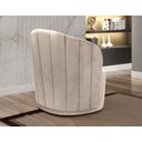 Ver imagem 4 de Poltrona Concha Stela Decoração Moderna Sala, Recepção, Escritório - Suede Bege Claro