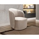 Ver imagem 3 de Poltrona Concha Stela Decoração Moderna Sala, Recepção, Escritório - Suede Bege Claro