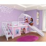 Cama com Escorregador Infantil com Telhado e Escada de Fácil Acesso - Tenda Rosa e Azul - Casatema - 1