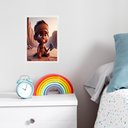 Ver imagem 1 de Quadro Infantil Orixá Baby Xangô 33x24cm:moldura Branca
