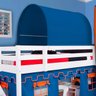 Cama com Escorregador Torre, Túnel e Escada de Fácil Acesso com Tenda Castelo Azul - Casatema - 3