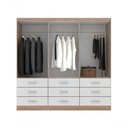 Ver imagem 3 de Guarda-roupa Casal Bergamo 6 Portas 9 Gavetas - Branco / Demolição Branco / Demolição
