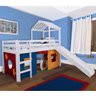 Cama com Escorregador Infantil com Telhado - Multi Cores – Casatema - 1