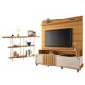 Estante Home Theater Bold Off White Cinamomo e Aparador Infinity Cinamomo - Hb Móveis - 1