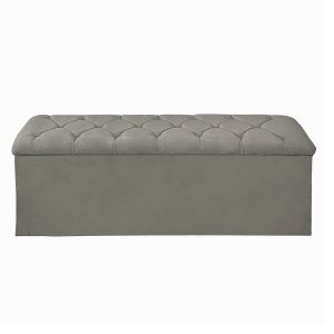 Recamier Bau Estofado Casal Padrão Anita 140 Cm Veludo
