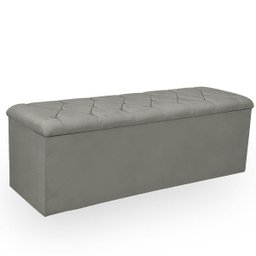 Recamier Bau Estofado Casal Padrão Anita 140 Cm Veludo - 4