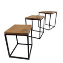 Ver imagem 5 de Trio banco quadrado varnda ferro madeira versátil artesanal rústico