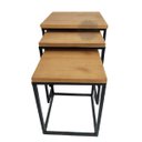 Ver imagem 4 de Trio banco quadrado varnda ferro madeira versátil artesanal rústico