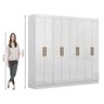 Guarda Roupas Casal 8 Portas 4 Gavetas Prime Branco Maxel - 7
