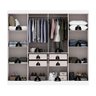 Guarda Roupas Casal 8 Portas 4 Gavetas Prime Branco Maxel - 6