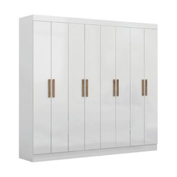 Guarda Roupas Casal 8 Portas 4 Gavetas Prime Branco Maxel - 2