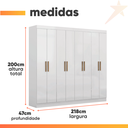 Ver imagem 3 de Guarda Roupas Casal 8 Portas 4 Gavetas Prime Branco Maxel