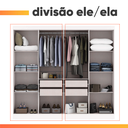 Ver imagem 5 de Guarda Roupas Casal 8 Portas 4 Gavetas Prime Branco Maxel