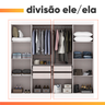 Guarda Roupas Casal 8 Portas 4 Gavetas Prime Branco Maxel - 5