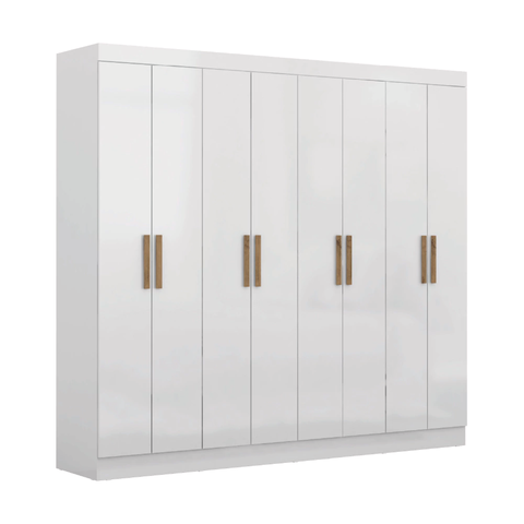 Guarda Roupas Casal 8 Portas 4 Gavetas Prime Branco Maxel