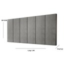 Ver imagem 2 de Painel Cama Box Fantasy 1,40 Tecido Suede Cor Cinza - Comprar Moveis em Casa