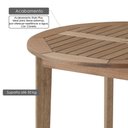 Ver imagem 3 de Mesa Redonda com Cadeiras para Áreas Externas em Madeira Eucalipto - Maior Durabilidade - Canela