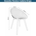 Ver imagem 5 de Kit 4 Cadeiras Área Externa Drops Rivatti Externa em Polipropileno Preto