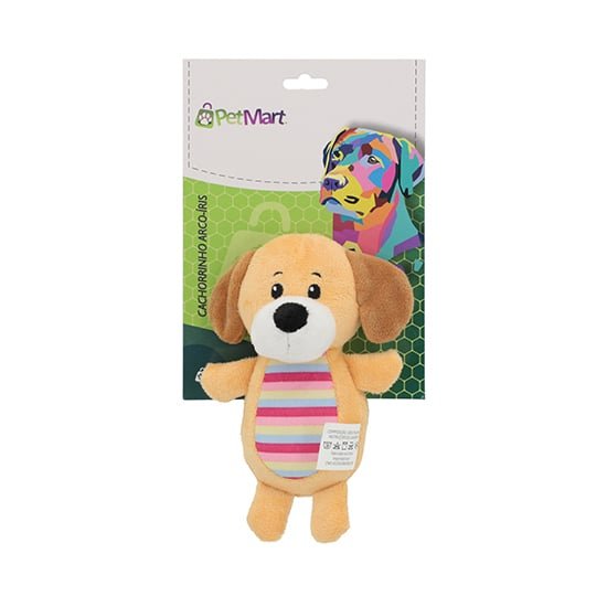 Brinquedo Pet Cachorrinho de Pelúcia Arco Iris 16cm - 1