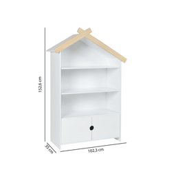 Estante Infantil Casinha 2 Portas e 3 Nichos - Casatema - 4 Estante Infantil Casinha 2 Portas e 3 Nichos - Casatema - 4